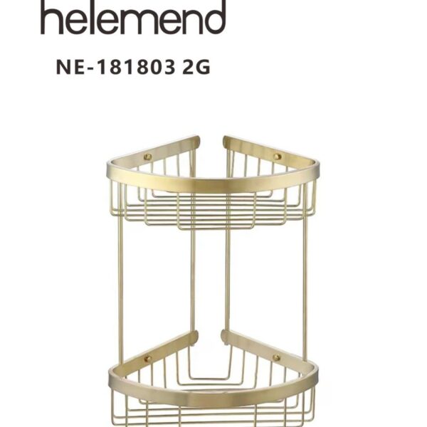 رف زاوية دورين لون ذهبى ستانلس 2G