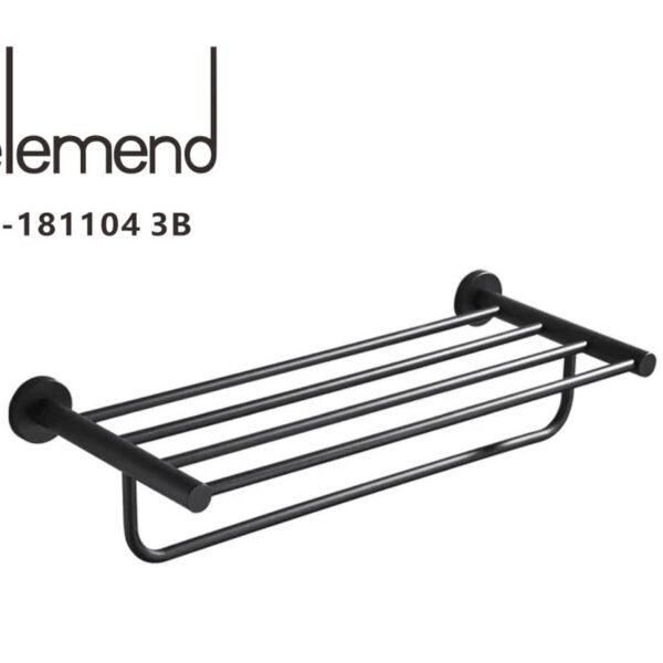 علاقة مناشف ٥ رف لون اسود مطفى