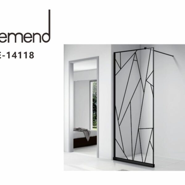 حاجز زجاج فريم اسود مقاس ٨٠سم