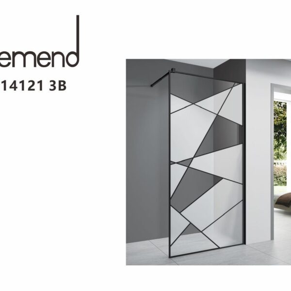 حاجز زجاج فريم اسود مقاس ٨٠سم