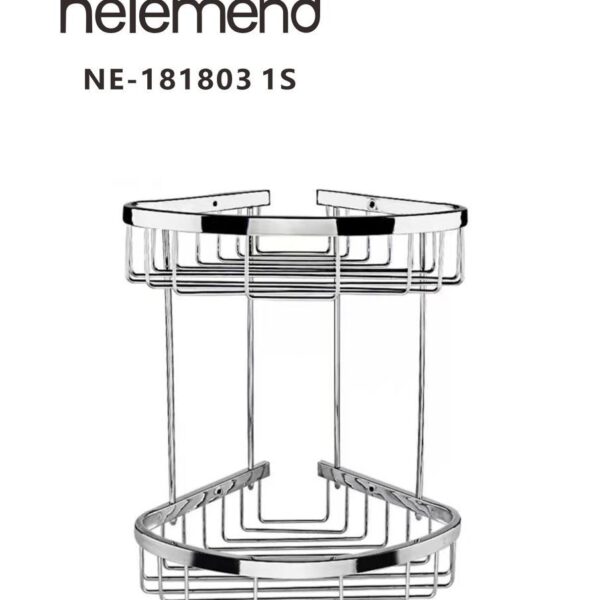رف زاوية دورين لون فضي ستانلس