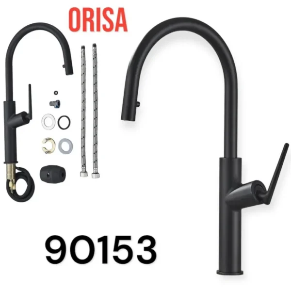 خلاط مطبخ خطين أسود Orisa